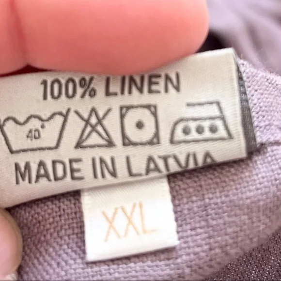 BALTIC BLOOM 100% LINEN DRESS SIZE XXL Boho Lagenlook Minimalist Modern - Picture 5 of 10